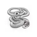 snake eating itself tattoo design idea