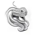 snake eating itself tattoo design idea