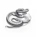 snake eating itself tattoo design idea