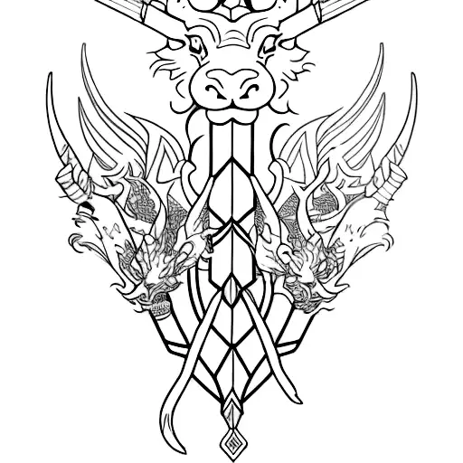 dragon, Taurus, lily of the valley, tiger, Sagittarius, holly, rabbit, Virgo, aster tattoo design idea