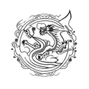 dragon, Taurus, lily of the valley, tiger, Sagittarius, holly, rabbit, Virgo, aster tattoo design idea