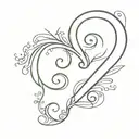 question mark symbol tattoo design idea