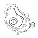 question mark tattoo design idea