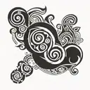 abstract question mark tattoo design idea