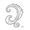 inky question mark tattoo design idea