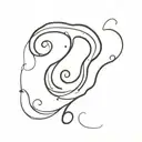 inky question mark tattoo design idea