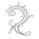 inky question mark tattoo design idea