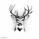whitetail deer tattoo design idea