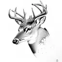 whitetail deer tattoo design idea