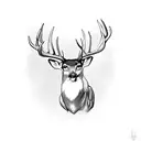 whitetail deer tattoo design idea