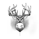 whitetail deer tattoo design idea