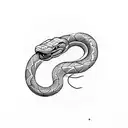 long snake srounded by lighting strikes tattoo design idea