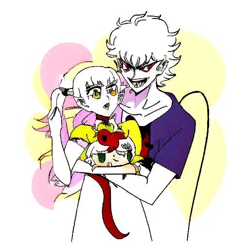 Satana e Akira di Devilman Crybaby nella p tattoo design idea