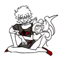 Satana e Akira di Devilman Crybaby nella p tattoo design idea
