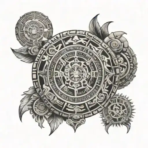 maya calendar tattoo design idea
