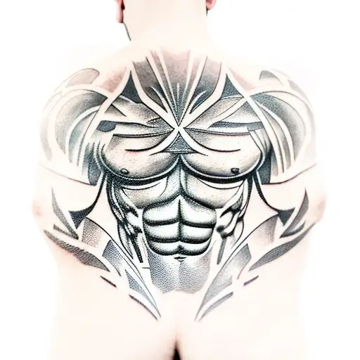 antik greek statue, muscles  tattoo design idea