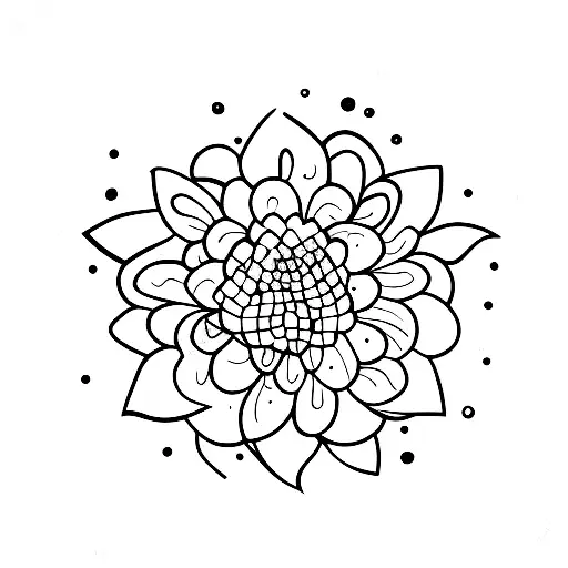 small Venus planet flowers tattoo design idea