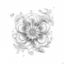 boat with flowers  tattoo design idea