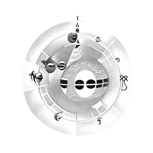 Eight ball with a phoenix emerging from it tattoo design idea