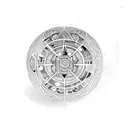 An eight ball with intricate blackwork designs inspired by Assassin's Creed tattoo design idea