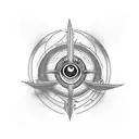 Combine the eight ball and the evil eye in a mystical design tattoo design idea