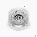 A pharmaceutical capsule with an evil eye pattern tattoo design idea