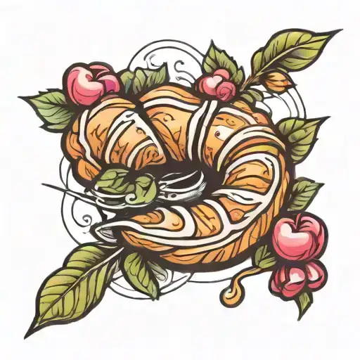 croissant tattoo design idea