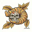croissant tattoo design idea