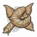 croissant tattoo design idea