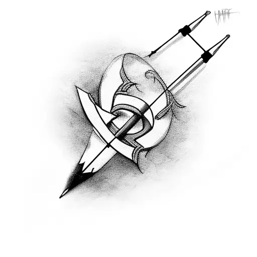 arrow with i am my sister's protector because of her i will not fail tattoo design idea