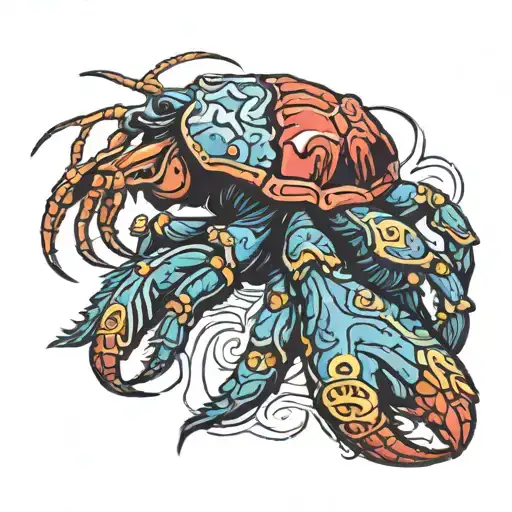 hermit crab Fortnite backpack   tattoo design idea