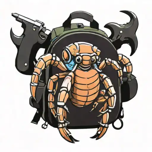 hermit crab Fortnite backpack   tattoo design idea