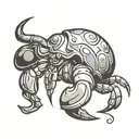 hermit crab cartoon version tattoo design idea