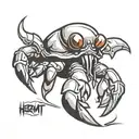 hermit crab cartoon version tattoo design idea