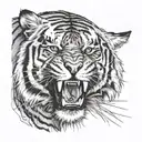 tiger scratch skin tattoo design idea