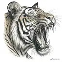 tiger scratch skin tattoo design idea