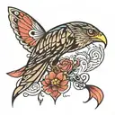 kite tattoo design idea