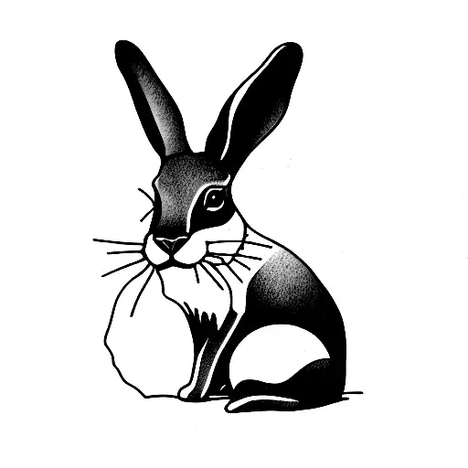 A bunny named Merlin tattoo design idea
