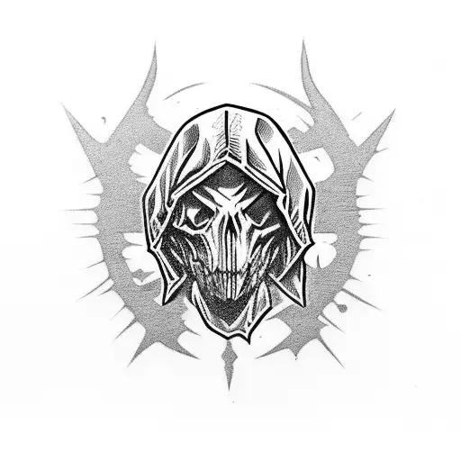 Woodcut Darkest Dungeon Jester tattoo design idea