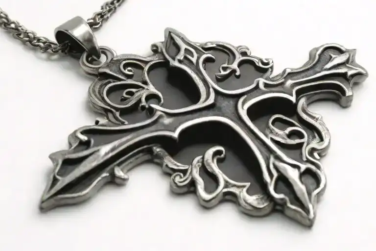 Petrus cross necklace tattoo design idea