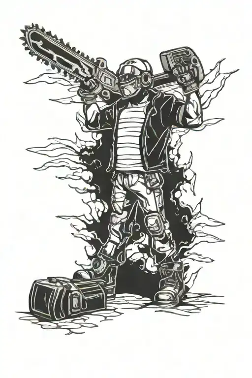 makima chainsaw man tattoo design idea