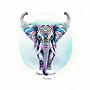mandala elephant  tattoo design idea