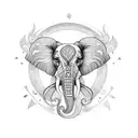 mandala elephant  tattoo design idea