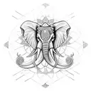 mandala elephant  tattoo design idea