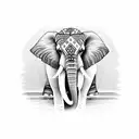 mandala elephant  tattoo design idea