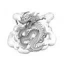 Ouroboros with a chinesse dragon tattoo design idea