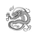 Ouroboros with a chinesse dragon tattoo design idea