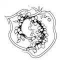 Grape vine wrapping around a keyhole tattoo design idea