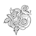 Grape vine wrapping around a keyhole tattoo design idea