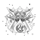 alt gothic sailor moon tattoo design idea